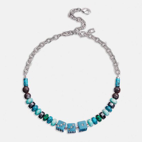 Turquoise Multi Dice Beaded Choker Necklace - Coach - Modalova
