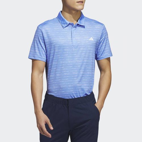 Blue Striped Zip Up Golf Polo Shirt - Adidas Golf - Modalova