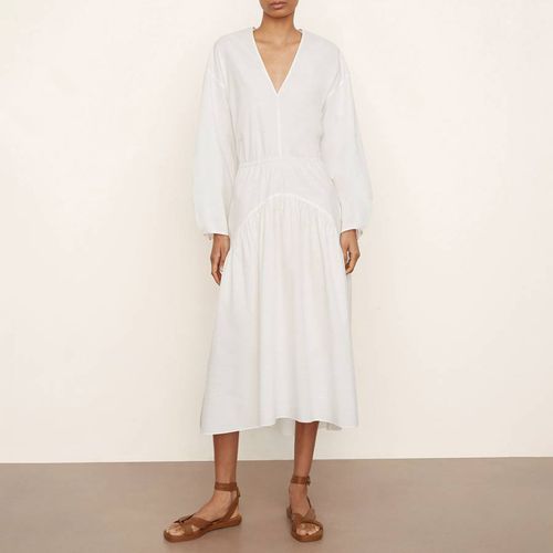 White V-Neck Midi Dress - Vince - Modalova