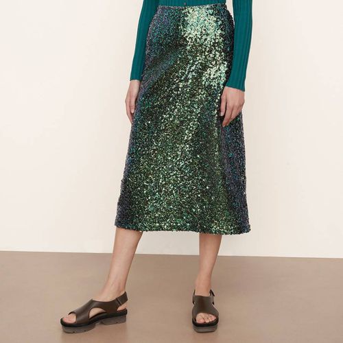 Green Sequin Slip Skirt - Vince - Modalova