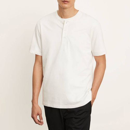 White Button Detail Cotton T-Shirt - Vince - Modalova