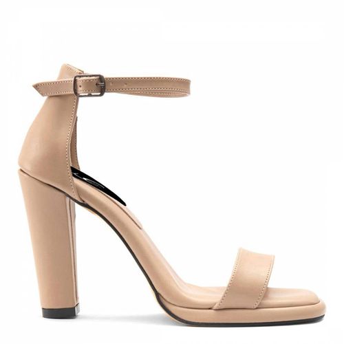 Nude Leather Block Heeled Sandal - Eye - Modalova