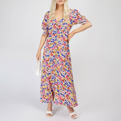 Multi Floral Print Midi Dress - Little Mistress - Modalova