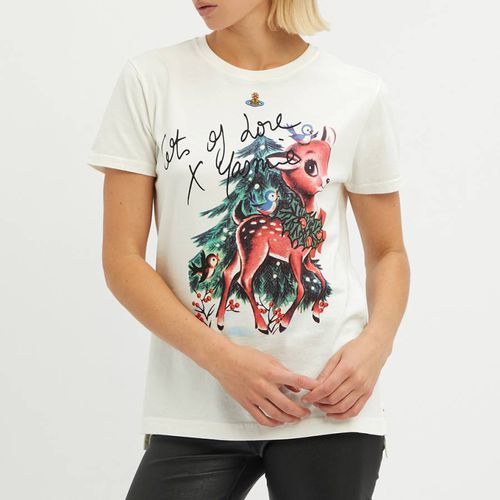 White Bambi Graphic Cotton T-Shirt - Vivienne Westwood - Modalova