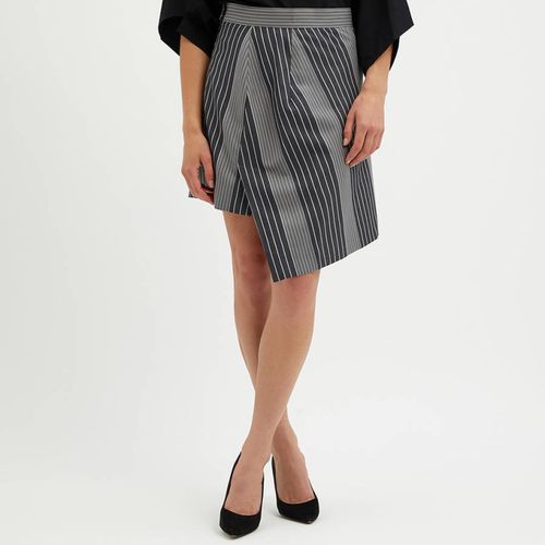 Stripe Asymmetric Wool Mini Skirt - Vivienne Westwood - Modalova