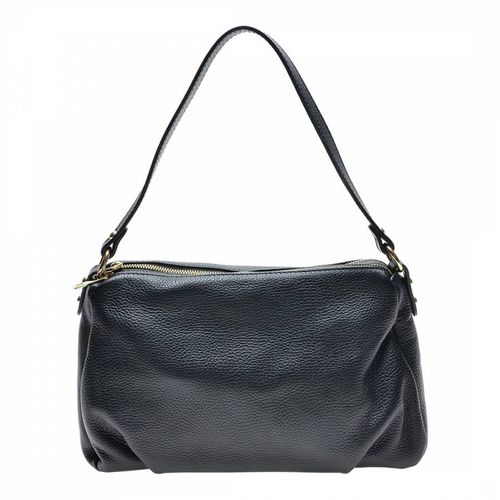 Black Italian Leather Shoulder Bag - Luisa Vannini - Modalova