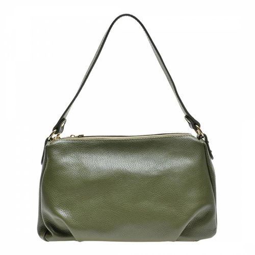 Green Italian Leather Shoulder Bag - Luisa Vannini - Modalova