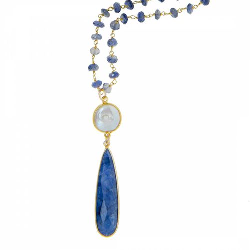 K Gold Sapphire Necklace - Liv Oliver - Modalova