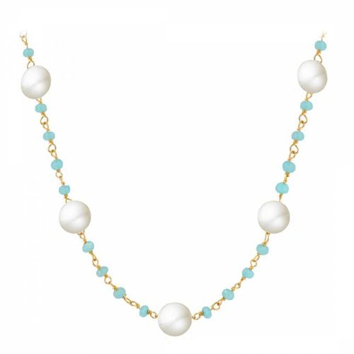 K Chalcedony & Pearl Necklace - Liv Oliver - Modalova