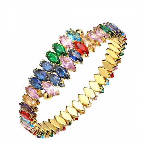 K Multi Crystal Wrap Marquise Bangle - Liv Oliver - Modalova