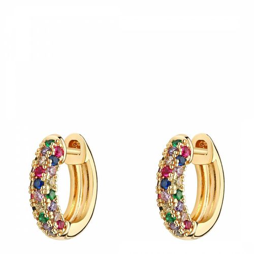 K Multi Color Huggie Earrings - Liv Oliver - Modalova