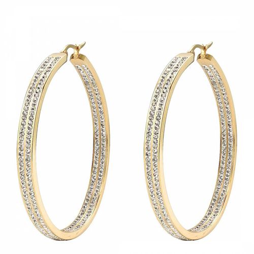 K Large Hoop Embellished Earrings - Liv Oliver - Modalova