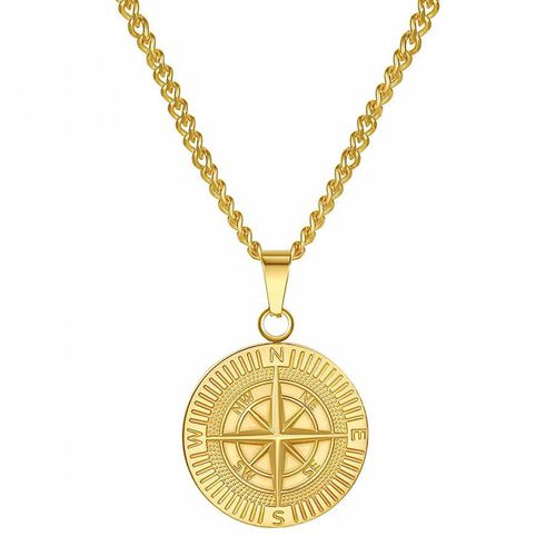 K Gold Motif Disc Necklace - Stephen Oliver - Modalova