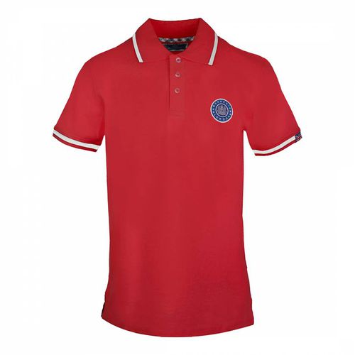 Red Patch Logo Cotton Polo Shirt - Aquascutum - Modalova