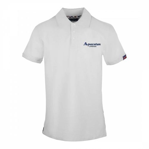 Embroidered Logo Cotton Polo Shirt - Aquascutum - Modalova