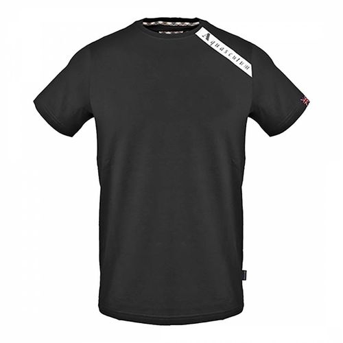 Shoulder Design Cotton T-Shirt - Aquascutum - Modalova