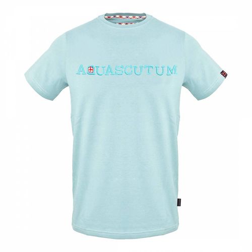 Light Embroidered Logo Cotton T-Shirt - Aquascutum - Modalova