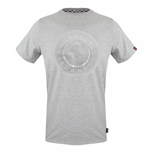 Circular Printed Logo Cotton T-Shirt - Aquascutum - Modalova