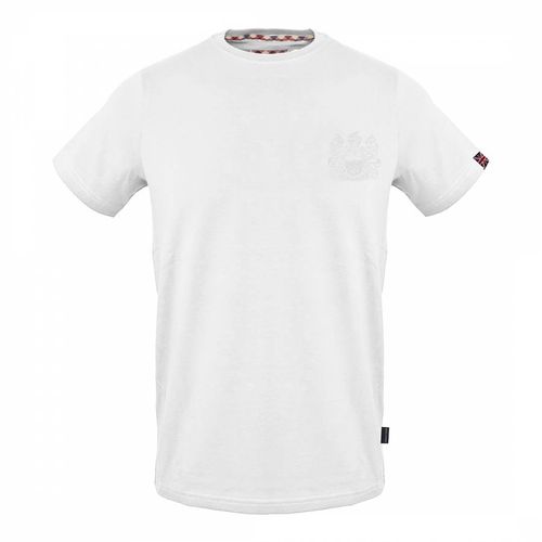 White Tonal Logo Cotton T-Shirt - Aquascutum - Modalova