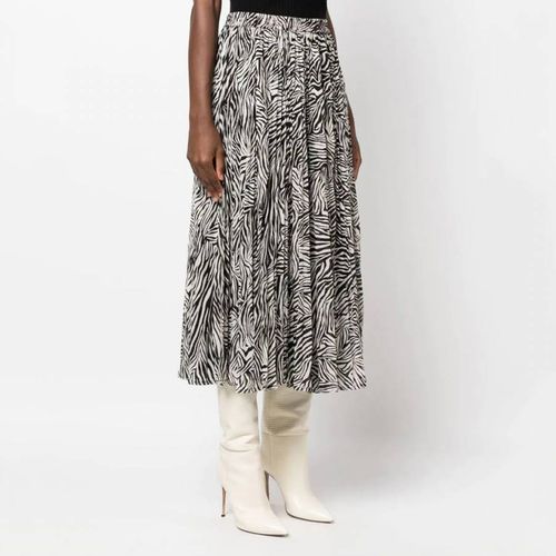 Black/White Zebra Print Midi Skirt - Michael Kors - Modalova