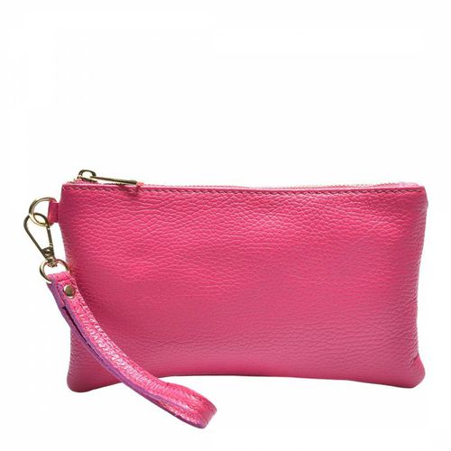 Pink Leather Clutch Bag - Luisa Vannini - Modalova