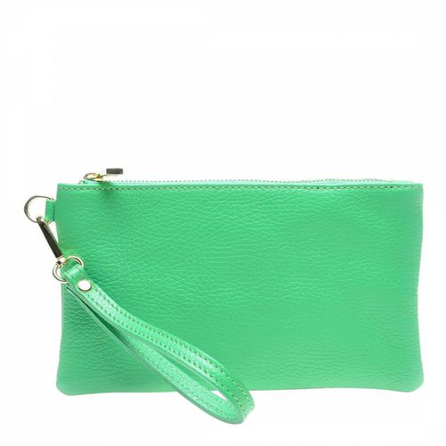 Green Leather Clutch Bag - Luisa Vannini - Modalova