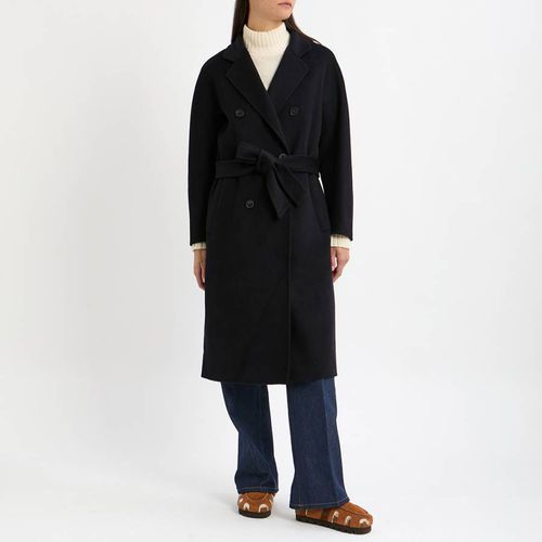 Navy Cashmere Blend Button Coat - N°· Eleven - Modalova