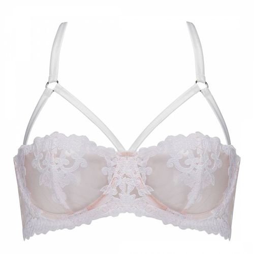 White Aria Strap Balcony Bra - Fleur of England - Modalova