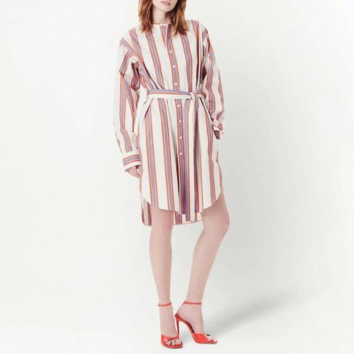 Red/Blue Stripe Cotton Shirt Dress - Victoria Beckham - Modalova