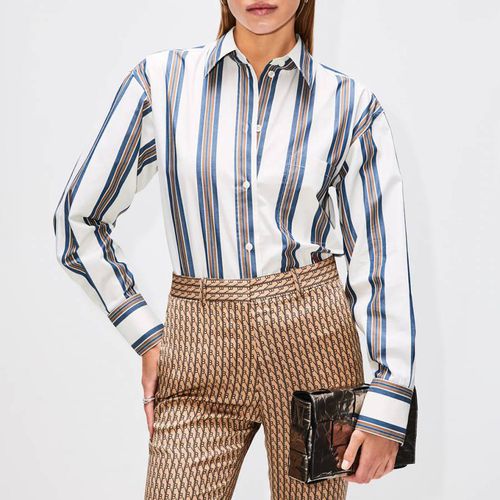 Blue Stripe Cotton Shirt - Victoria Beckham - Modalova