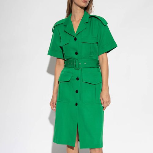 Green Utility Wool Shirt Dress - Victoria Beckham - Modalova