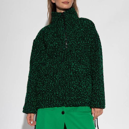 Green Wool Blend Half Zip Jacket - Victoria Beckham - Modalova