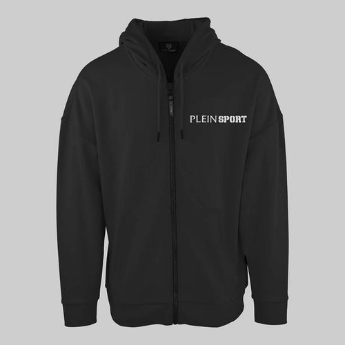 Black Logo Zip Up Hoodie - Philipp Plein - Modalova