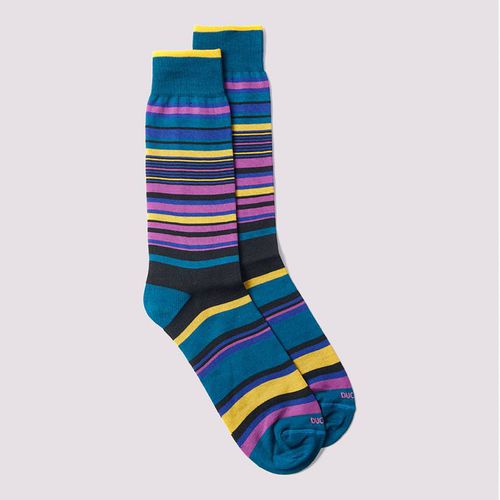 Blue Striped Cotton Blend Socks - Duchamp - Modalova