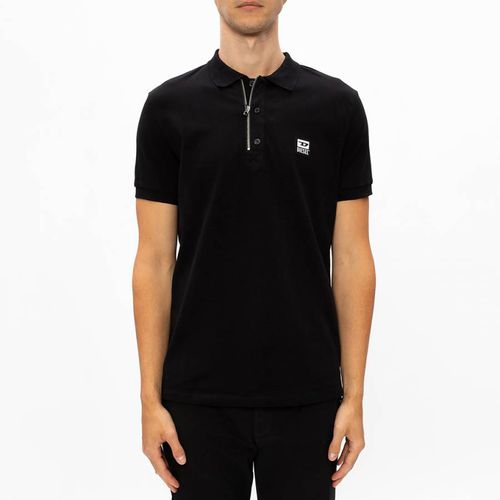 Black Harry Patch Logo Polo Shirt - Diesel - Modalova