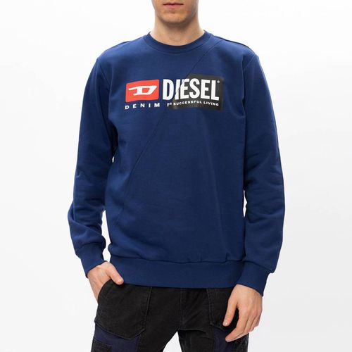Dark Large Chest Logo Sweatshirt - Diesel - Modalova