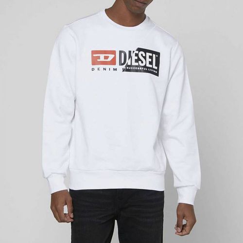 White Large Chest Logo Sweatshirt - Diesel - Modalova