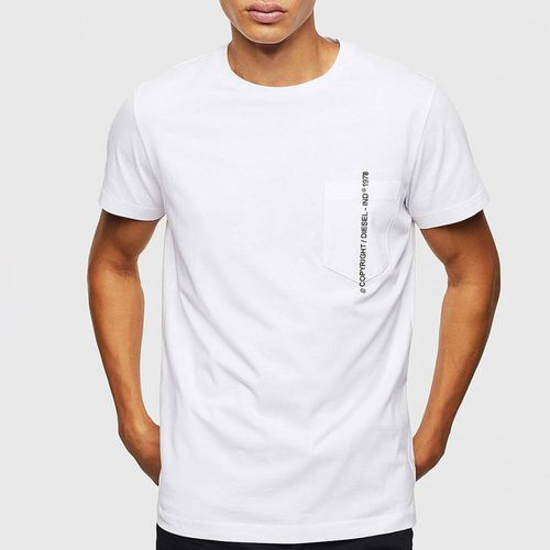 White Rubin Chest Pocket T-Shirt - Diesel - Modalova