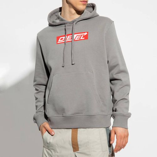 Grey Chest Logo Hoodie - Diesel - Modalova