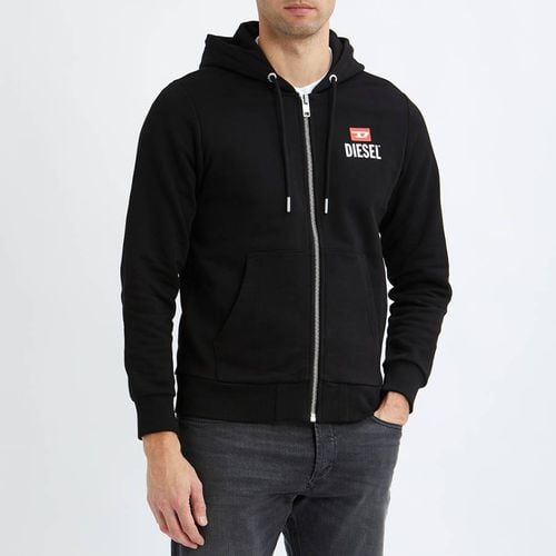 Black Girk Zipped Cotton Hoodie - Diesel - Modalova