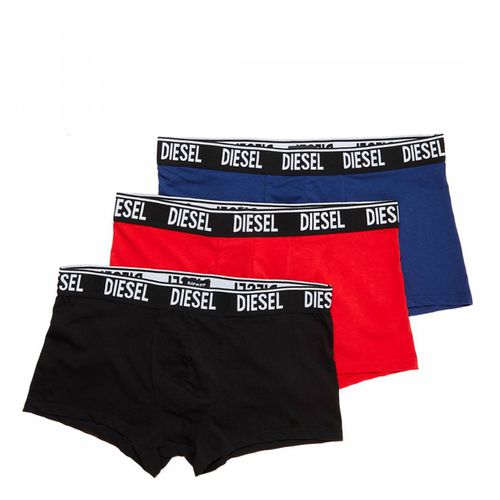 Black 3 Pack Cotton Blend Trunks - Diesel - Modalova