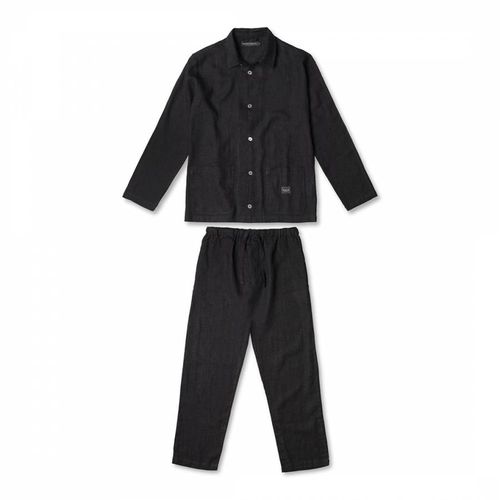 Black Mens Pocket Pyjama Set - Desmond & Dempsey - Modalova