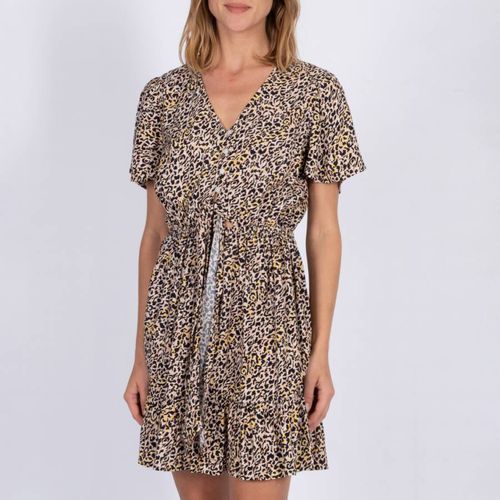 Black/Gold Animal Print Flirty Mini Dress - Hurley - Modalova