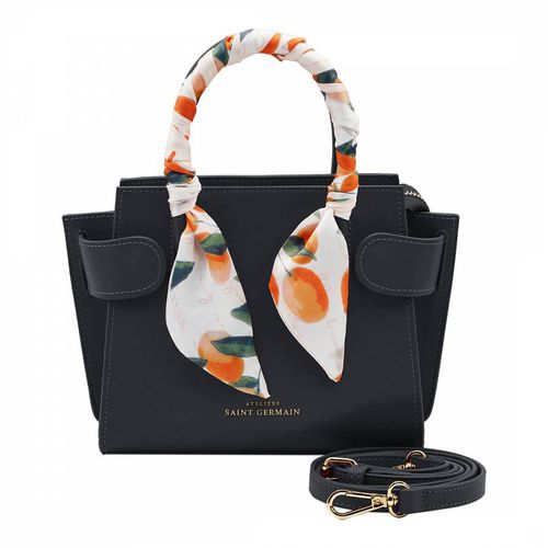 Black Passy Handbag With Silk Scarf - Ateliers Saint Germain - Modalova