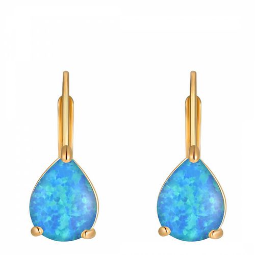 K Blue Opal Pear Drop Earrings - Liv Oliver - Modalova