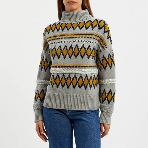 Ochre / Navy Fair Isle Jumper - NÂ°Â· Eleven - Modalova