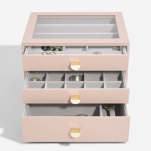 Blush Classic Jewellery Box - Set of 3 (with drawers) - Stackers - Modalova