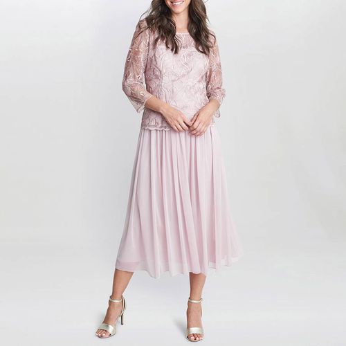 Pink Philippa Floral Lace Dress - Gina Bacconi - Modalova