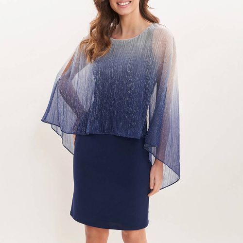 Shyla Foil Cape Chiffon Cocktail Dress - Gina Bacconi - Modalova