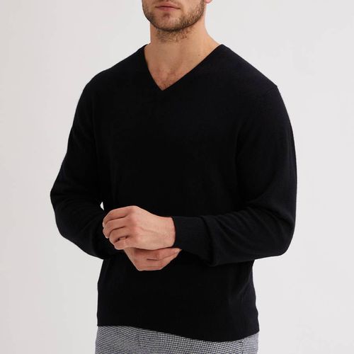 Black V-Neck Cashmere Jumper - EC2 Collection - Modalova